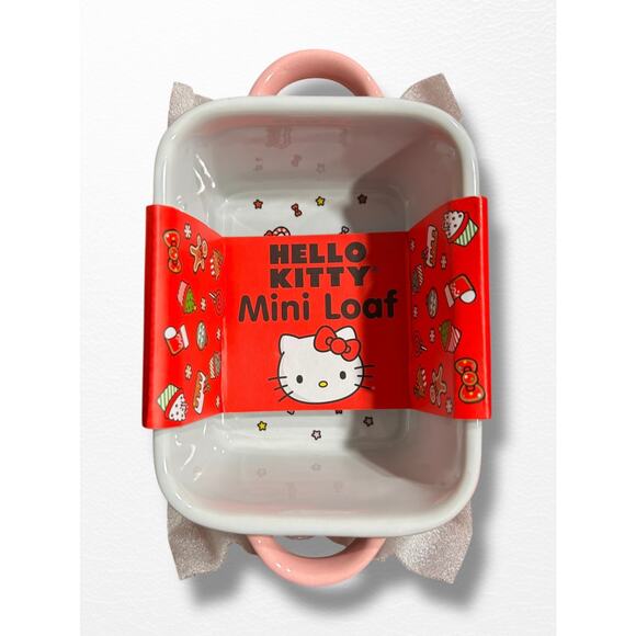 NEW Hello Kitty Ceramic Mini Loaf Pans- 2 Pack - Picture 3 of 6
